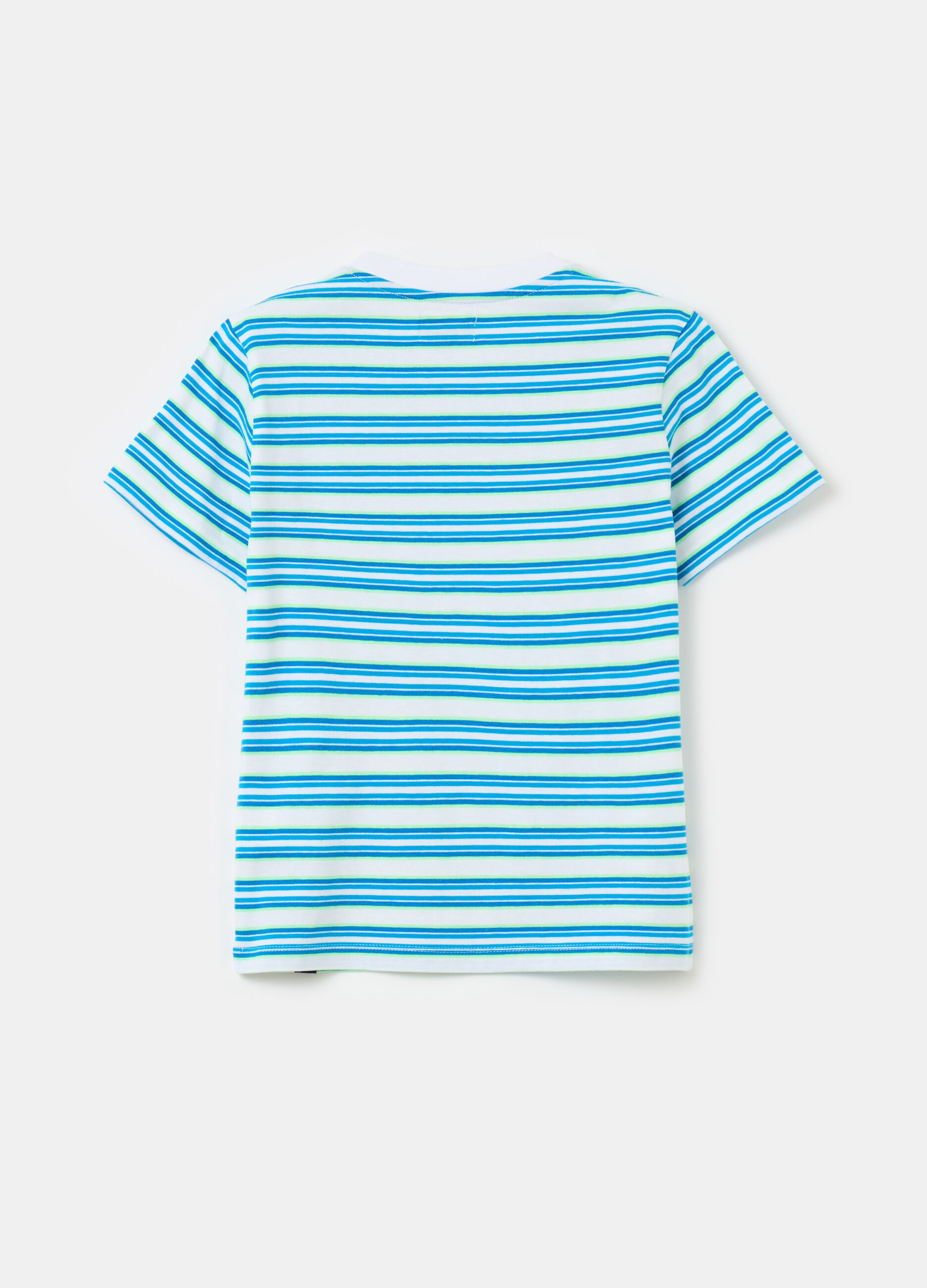 Camiseta de algodón con estampado de rayas