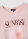 Pink pure cotton T-shirt with print, regular fit_5