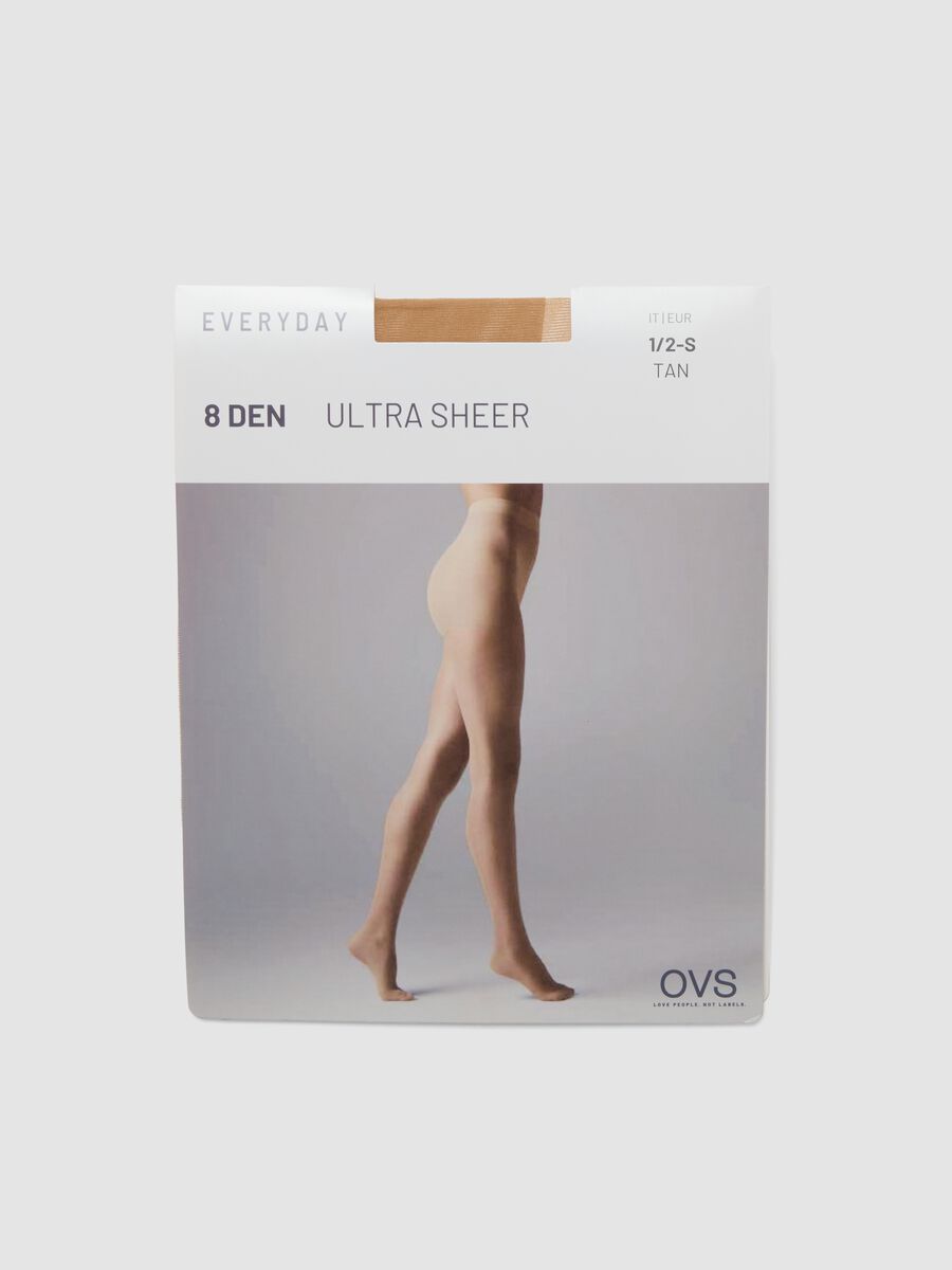 Dark beige ultra-sheer stretch tights_0