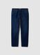Jean bleu fonc&eacute; slim en m&eacute;lange coton et viscose_4