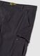 Blue stretch cotton slim fit cargo trousers_5