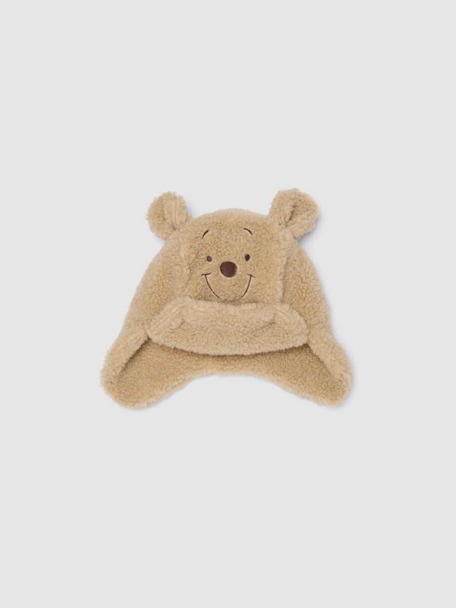 Beige hat with appliqu&eacute; ears and Winnie the Pooh embroidery_0