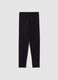 Black skinny leggings in stretch organic cotton blend for girls_4