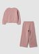 Pink cotton-blend tracksuit with ribbed collar_1