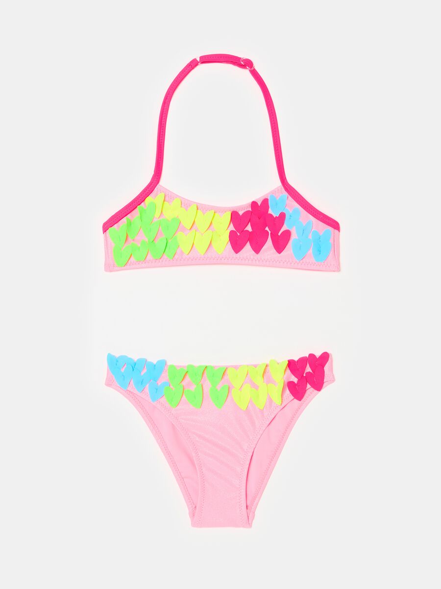 Bikini with multicoloured hearts application_0