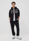 Black cotton-blend zip-up hoodie_1