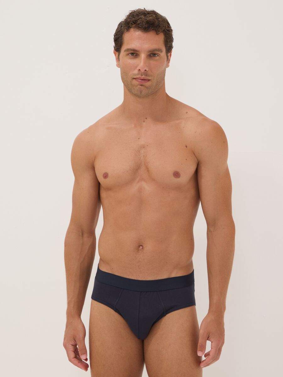 Pack of five multicolour stretch-cotton briefs_0
