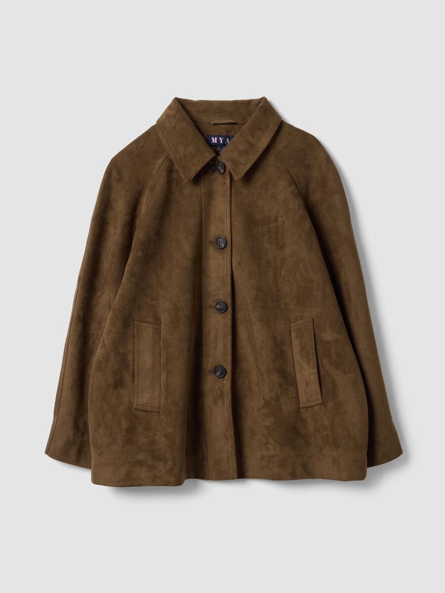 Giacca marrone regular fit con bottoni_4
