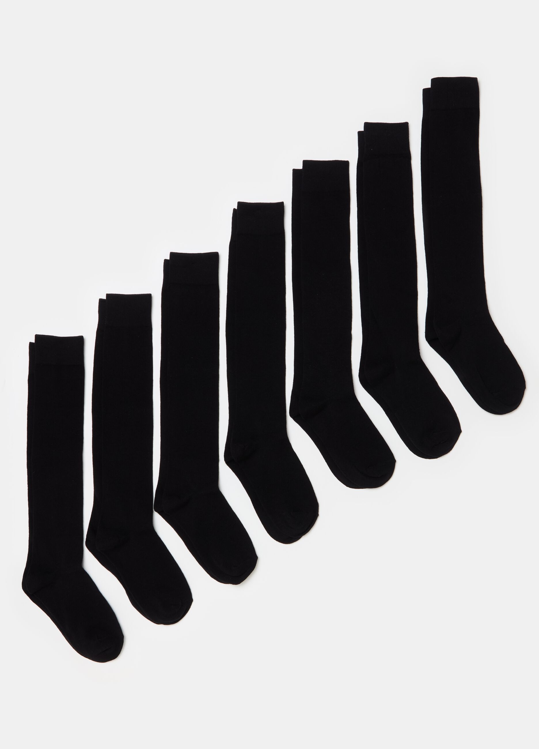 Seven-pair multi-pack long socks