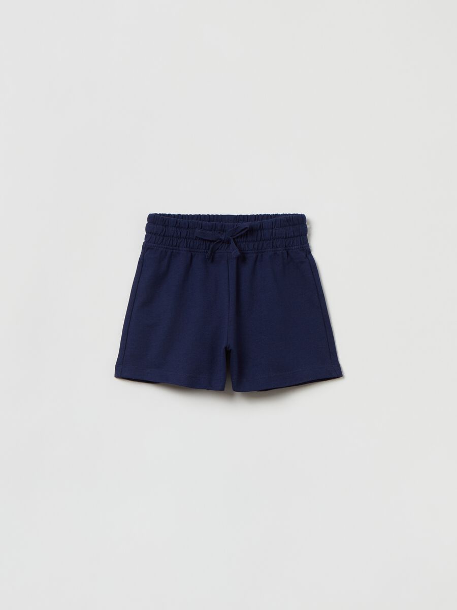 Shorts in French Terry with drawstring_0
