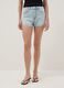 Light blue pure cotton denim shorts_1