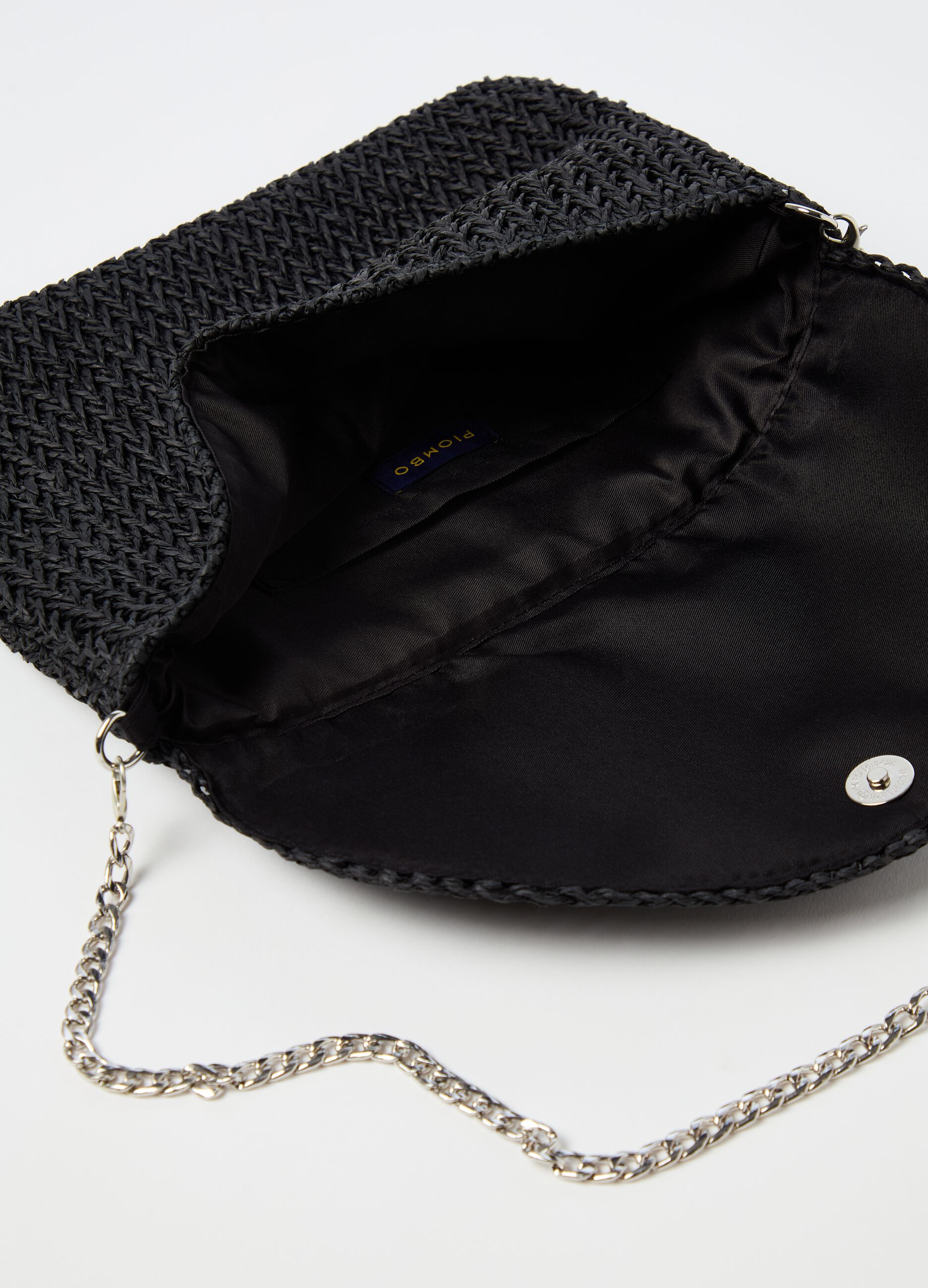 Raffia bag with shoulder strap