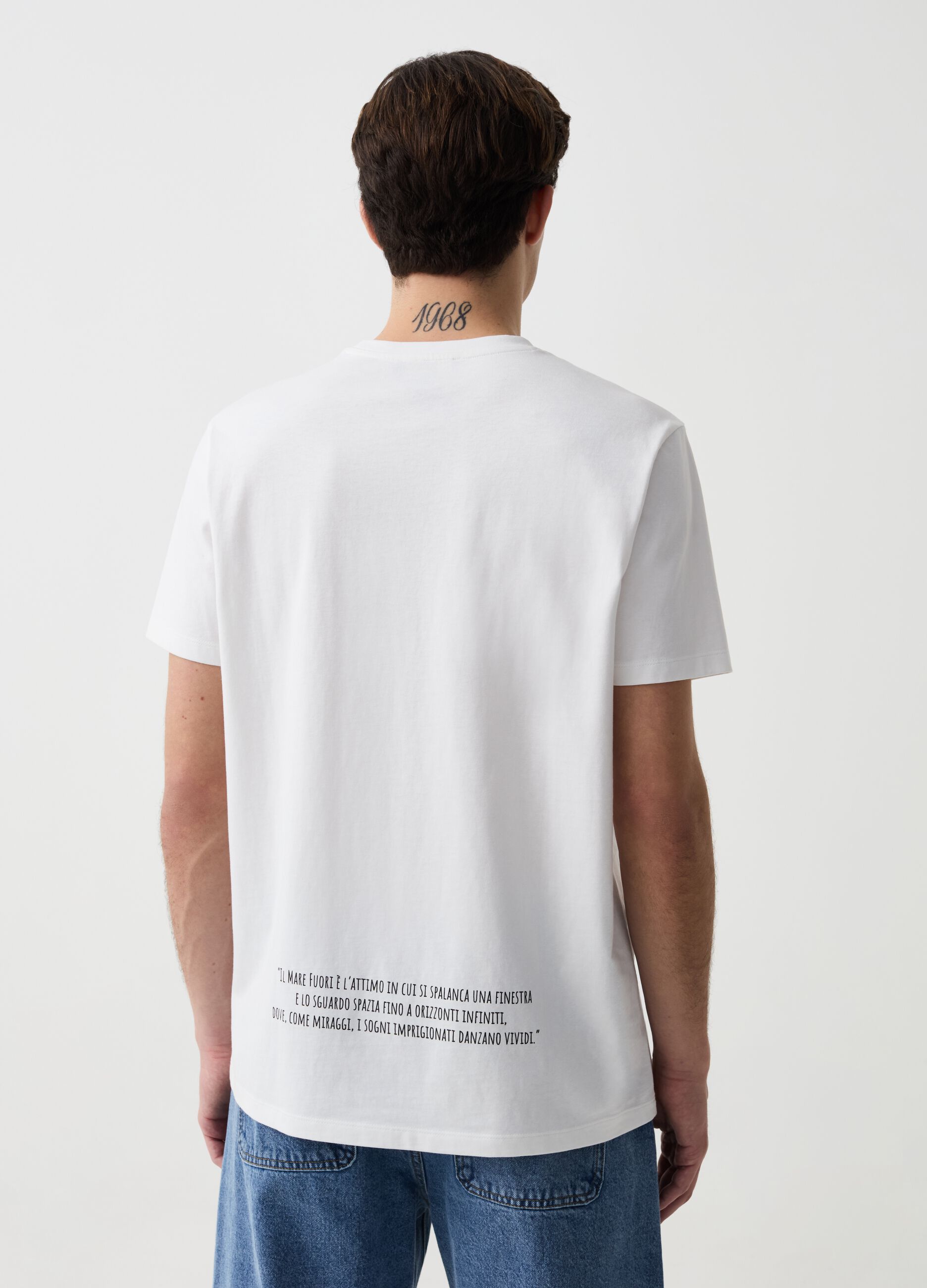Camiseta de algodón con estampado MARE FUORI
