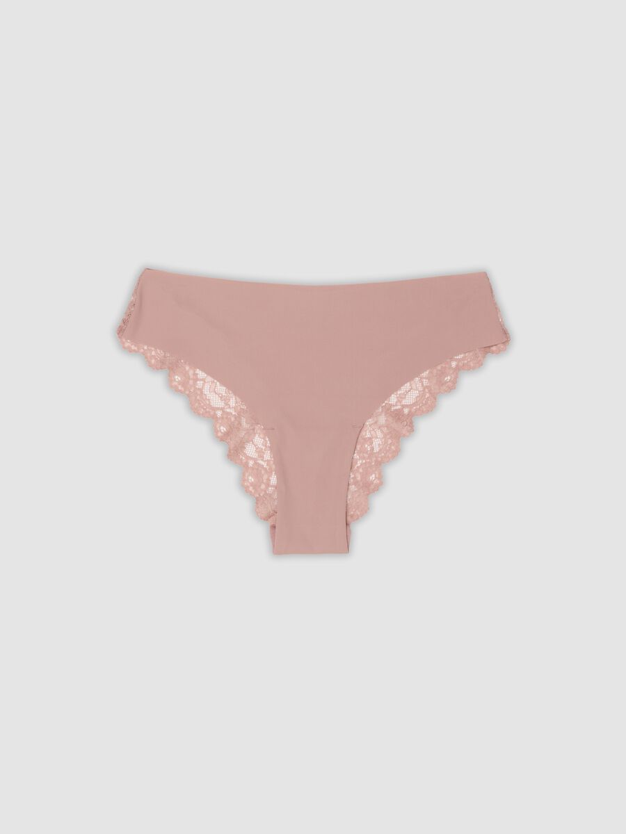 Rosa Brazilian-Slip aus elastischer Mikrofaser mit Spitze_4