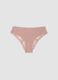 Pink Brazilian knickers in stretchy microfibre with lace_4