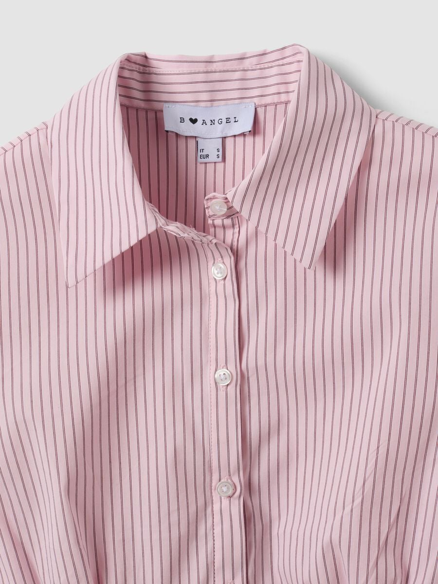 Pink striped slim-fit stretch cotton shirt_2