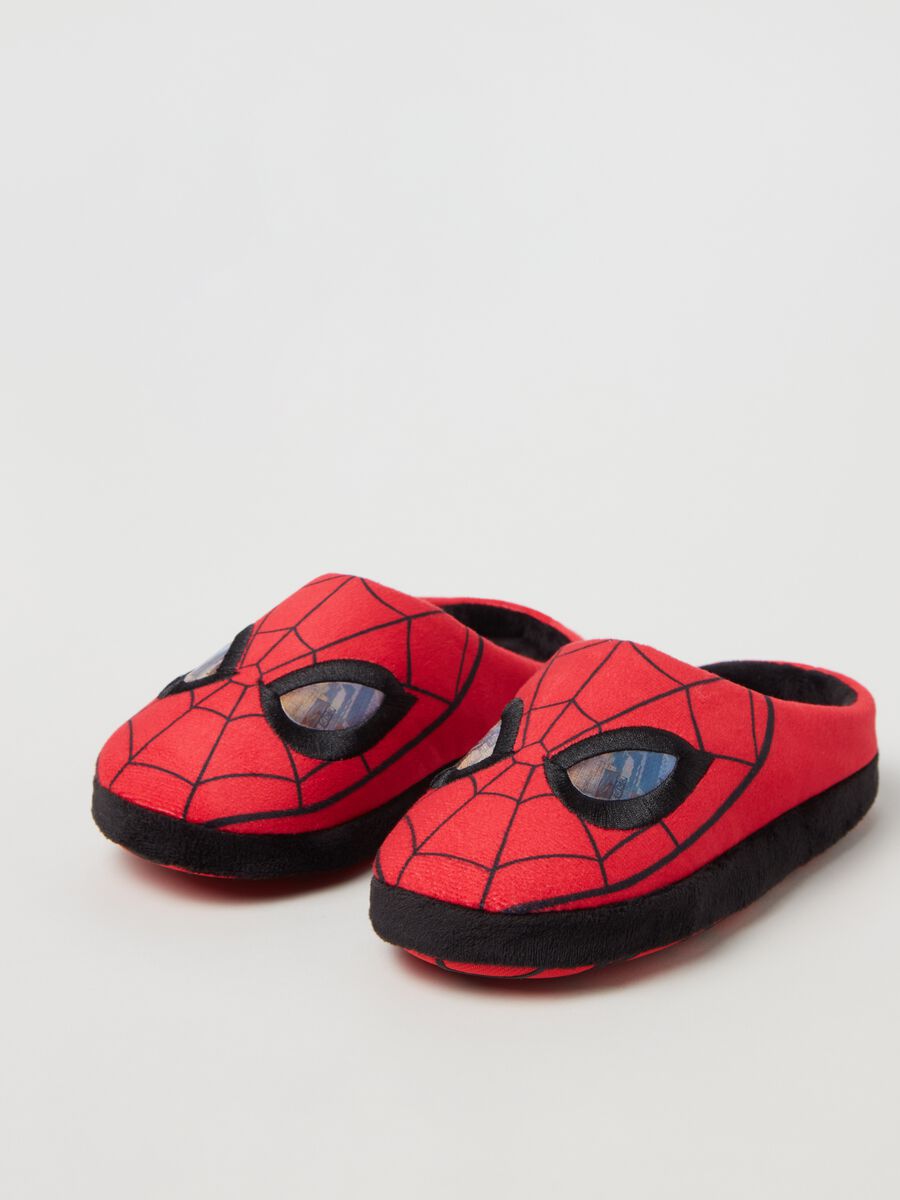 Velour slippers with Spider-Man print_1