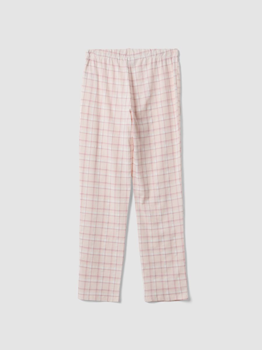 Pantaloni pigiama multicolor in puro cotone organico a quadri_6