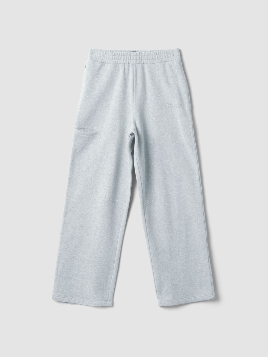 Grey Melange Sweatpants_0