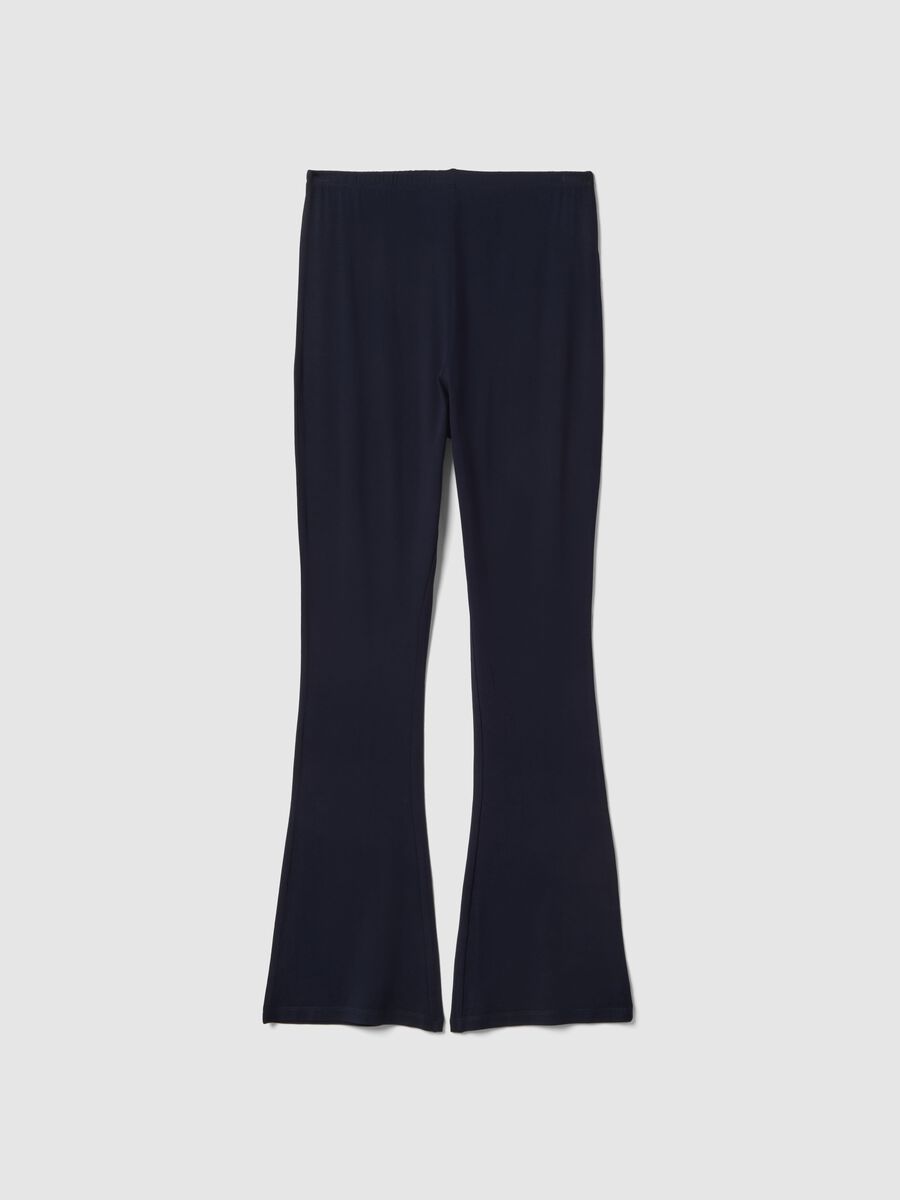 Slim Fit Blue Stretch Viscose Maternity Leggings_0