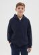 Boys' Blue Hoodie in Pure Cotton Regular Fit_0