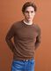 Brown pure cotton crew-neck jumper, regular fit_1