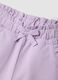 Girls&rsquo; purple stretch cotton shorts with bow_3