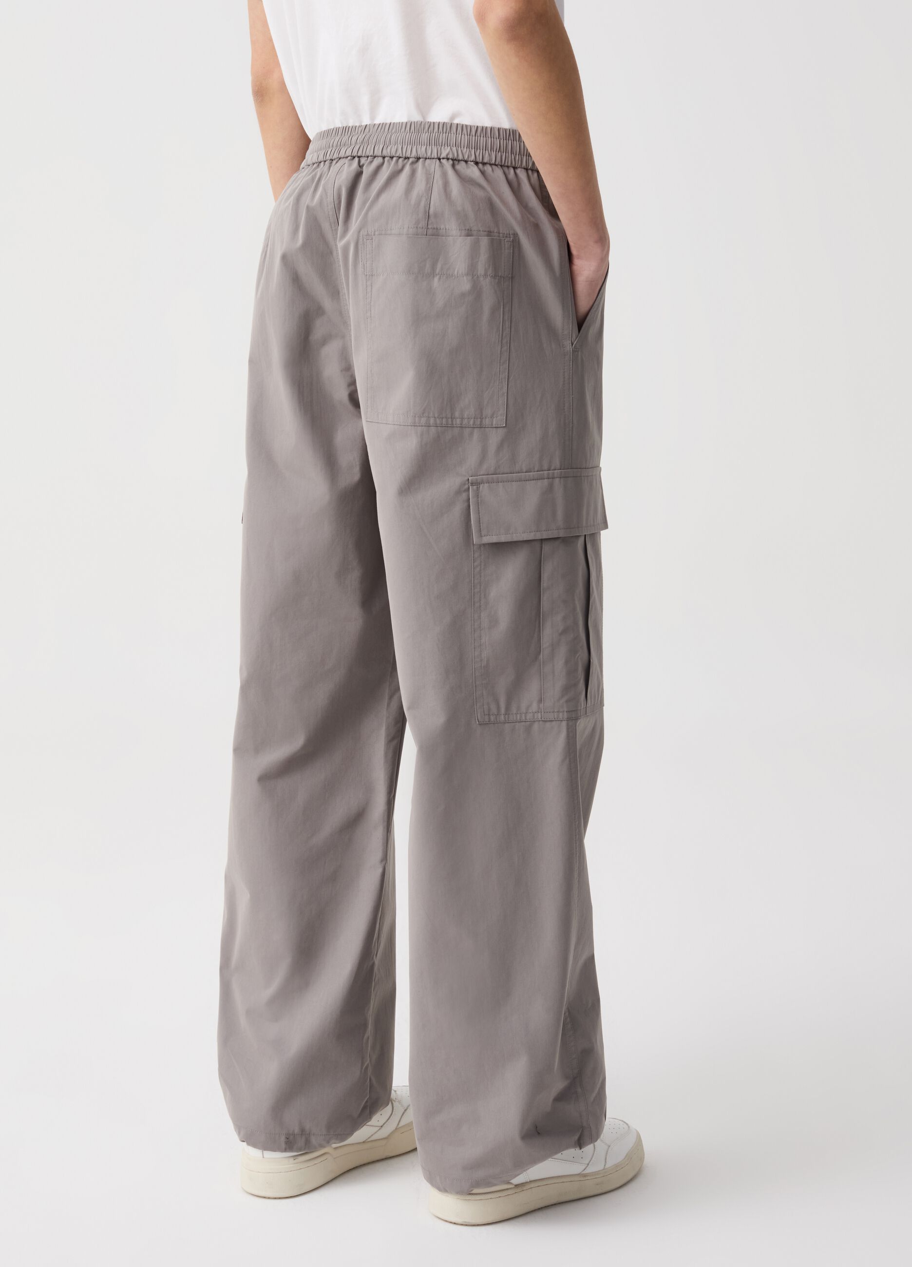 Cargo trousers in poplin