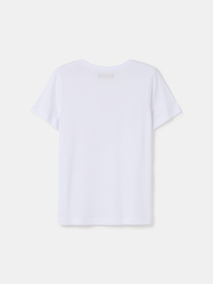 Camiseta de algodón con cuello de pico_4