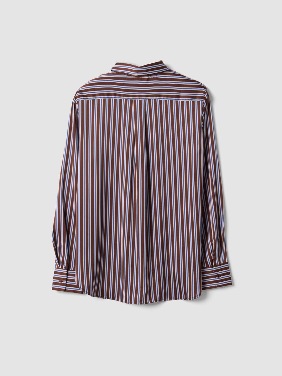 Camicia multicolor in tessuto elasticizzato a righe regular fit_2