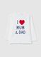 Organic cotton T-shirt with "I Love Mum & Dad&rdquo; print_0