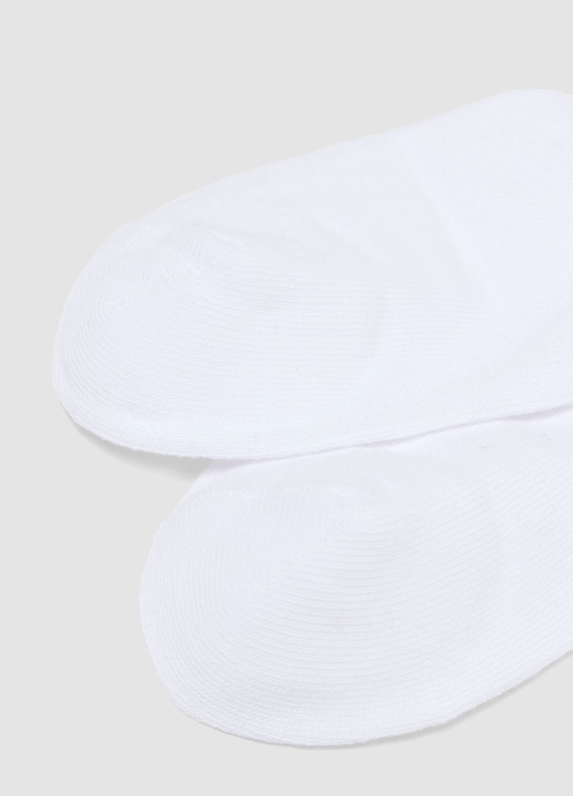 3-pack of white cotton-blend socks