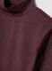 Purple cropped stretch T-shirt with high neck_6