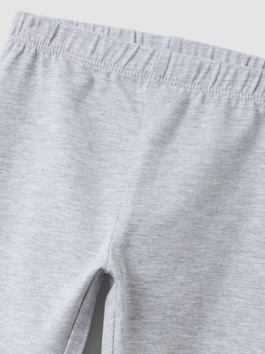 Graue Slim-Fit-Leggings aus Bio-Baumwollmix f&uuml;r Baby-M&auml;dchen_2