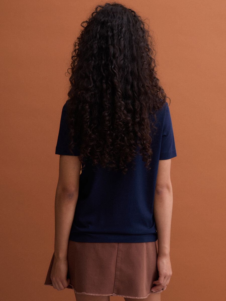 Blue Supima cotton short-sleeve regular-fit T-shirt_3