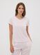 Pink stretch viscose pyjama T-shirt with V-neck_2