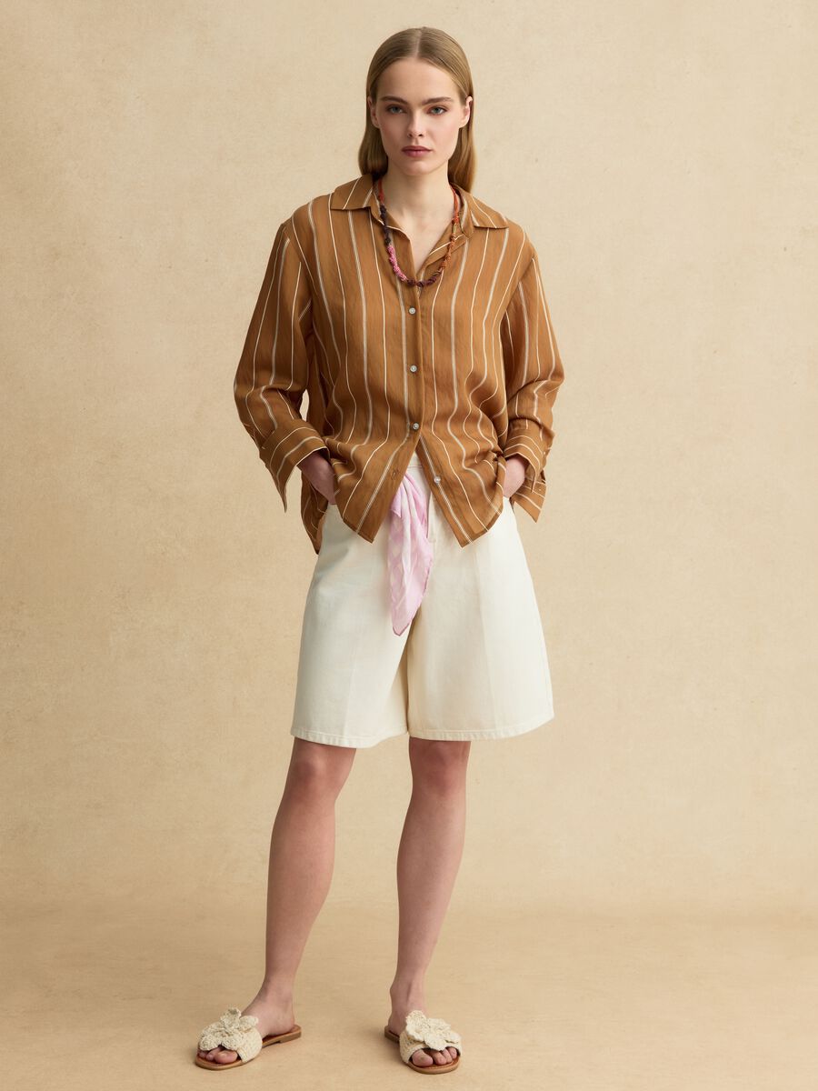 Multicolor gestreiftes Regular-Fit Hemd aus Lyocell-Mix_1