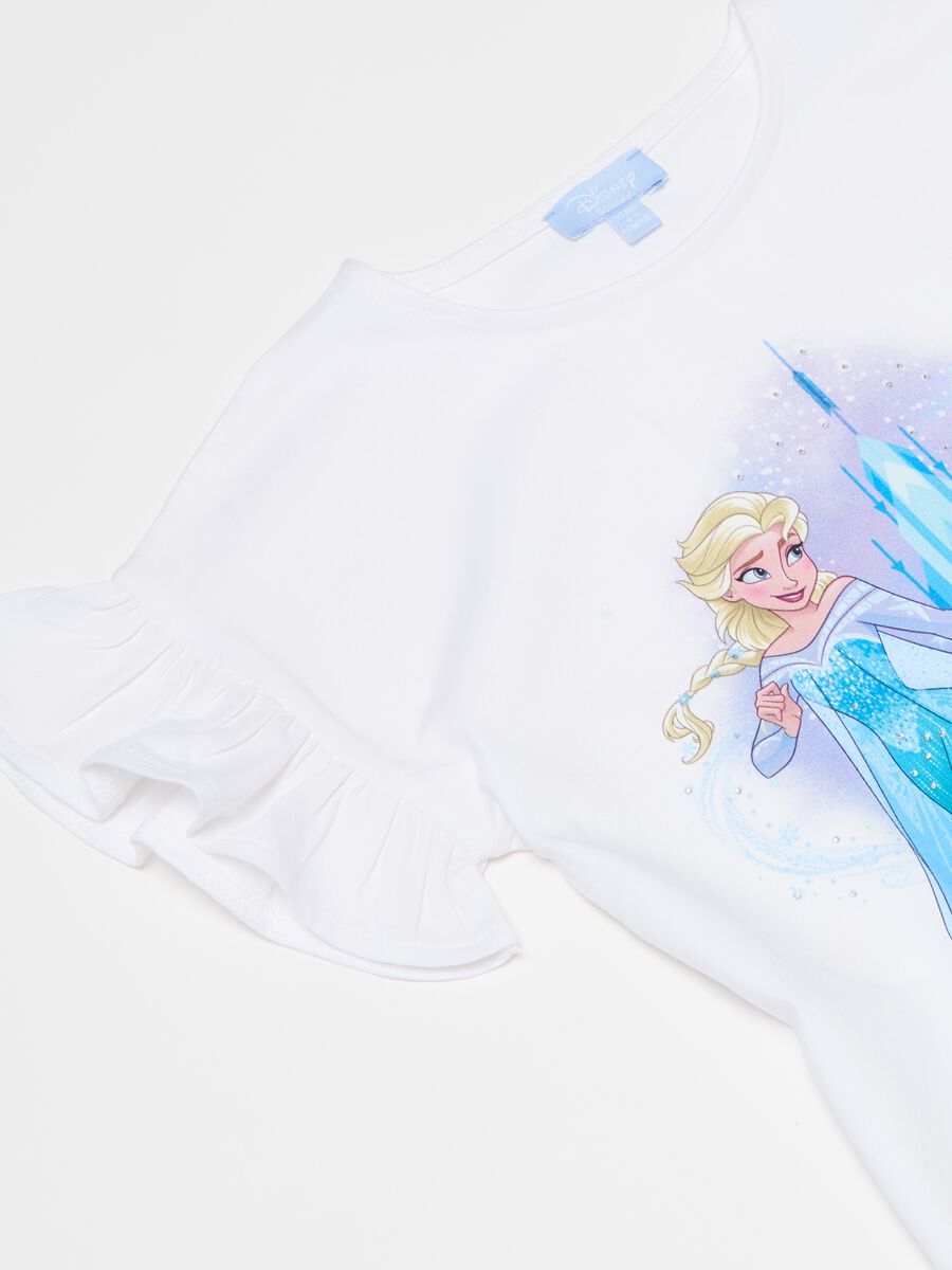 Camiseta con estampado Elsa y strass_2