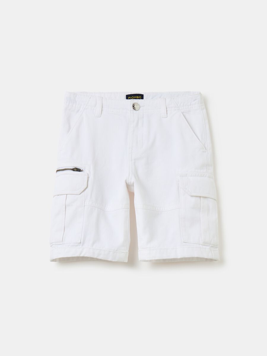 Cotton cargo Bermuda shorts_4