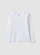 Wei&szlig;es Langarm-T-Shirt aus Stretch-Baumwolle_0