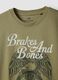 Gr&uuml;nes T-Shirt mit Print aus reiner Baumwolle, Regular Fit_5