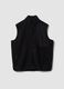 Felpa full-zip nera con colletto regular fit_4