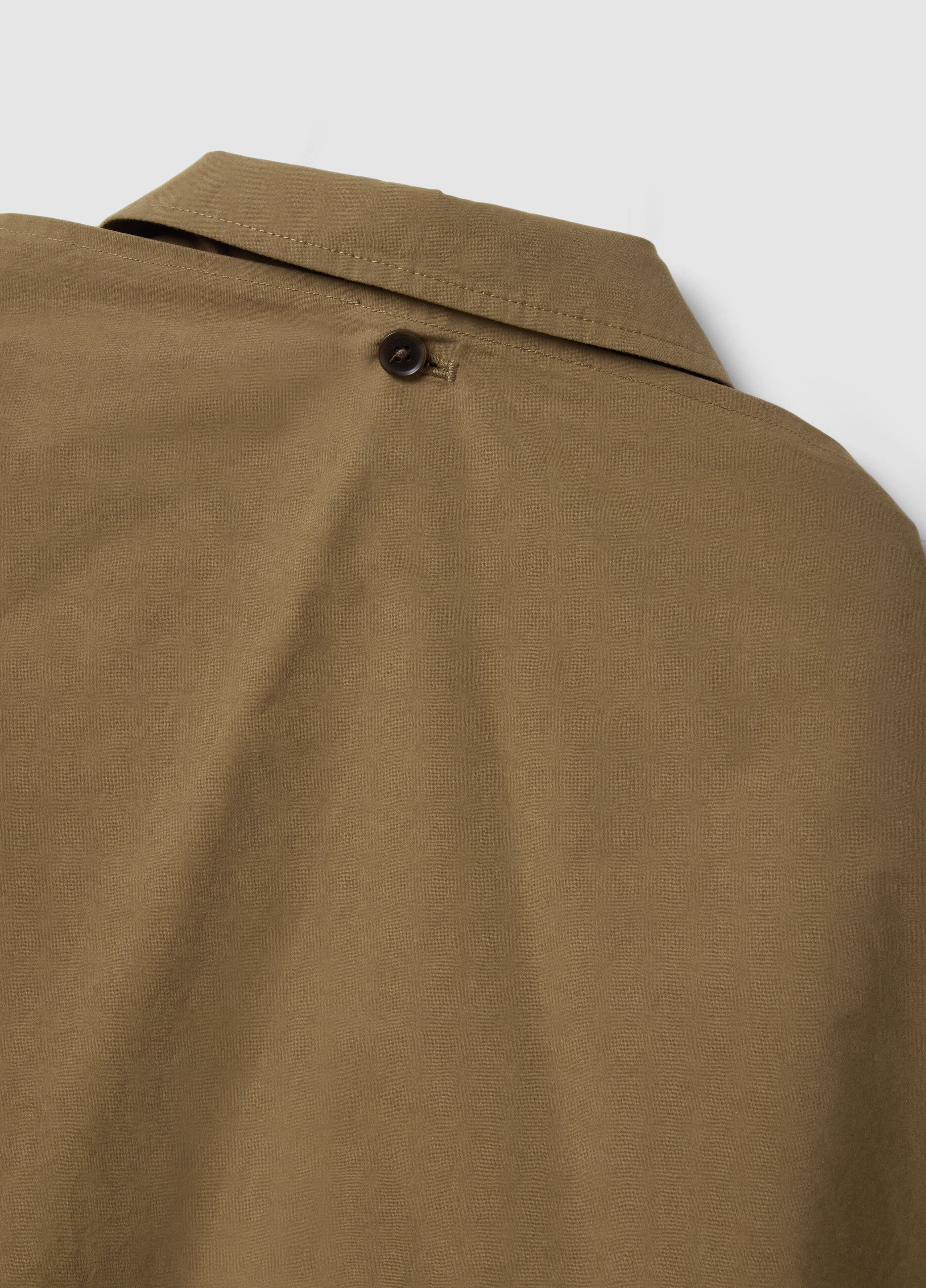 Brown pure cotton raincoat