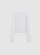 White long-sleeve t-shirt for girls in stretch cotton_4