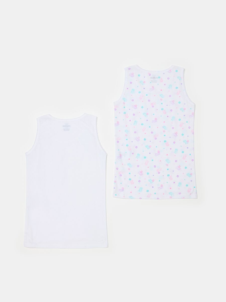 Two-pack organic cotton vests with Elsa print_1