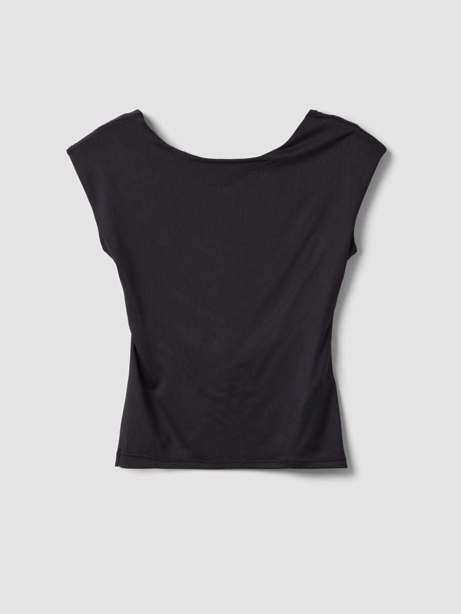 Schwarzes Top aus Stretchmaterial_0