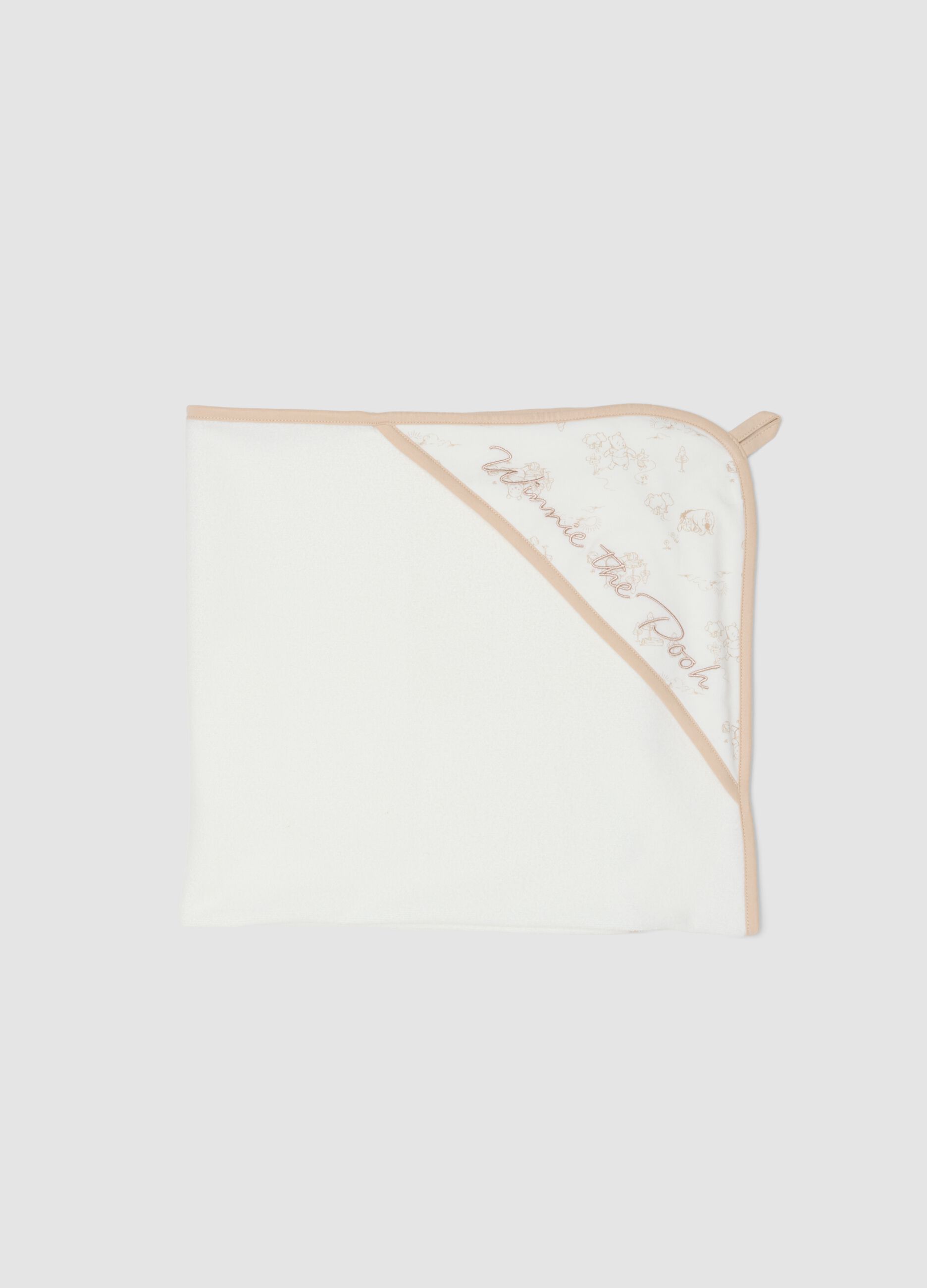 Wei&szlig;er Baby-Bademantel aus Bio-Baumwollmischung Winnie Puuh