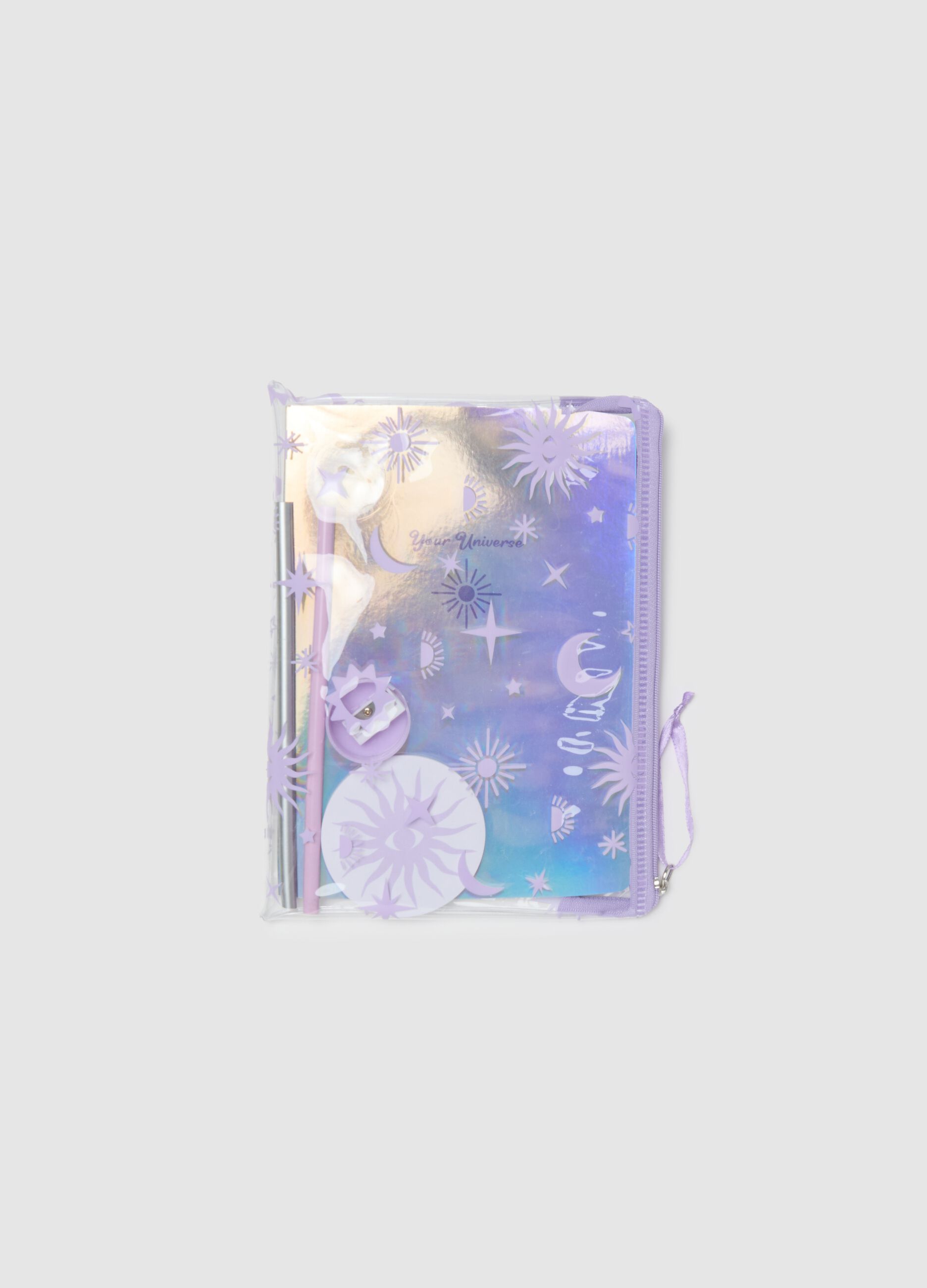 Multicolour agenda and accessory set