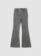 Jeggings grigi flare fit in cotone elasticizzato per ragazza_0