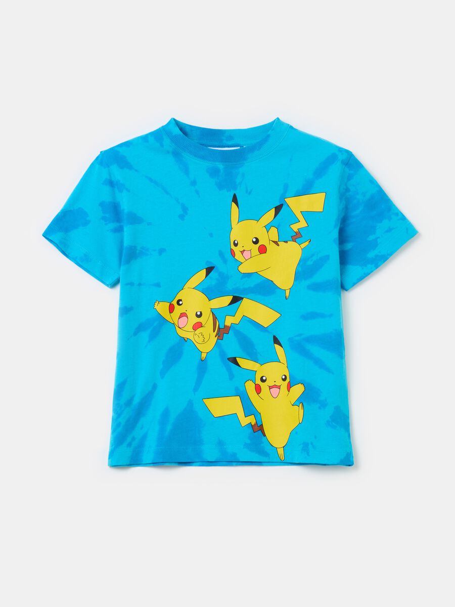 T-shirt Tie Dye con stampa Pokemon Pikachu_0